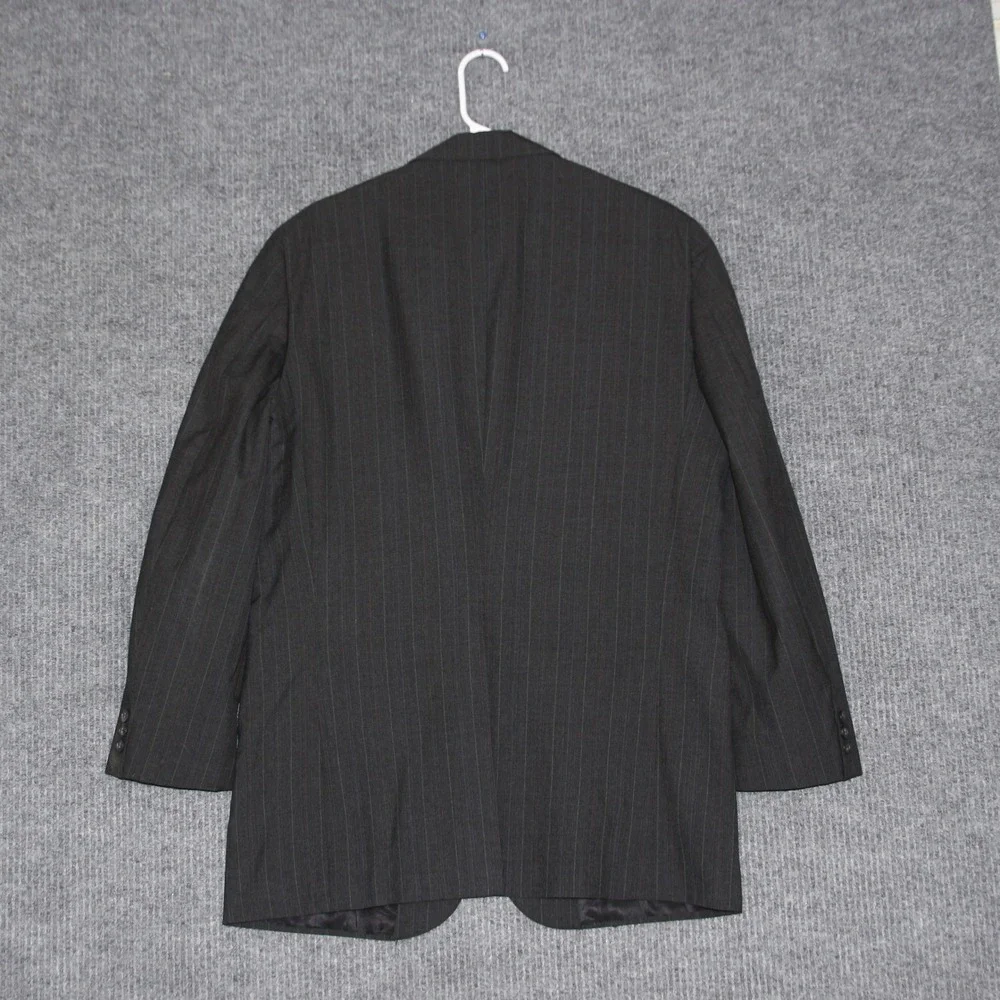 Corbin Huntington Mens Size 46R Charcoal Pinstripe Blazer Suit Wool